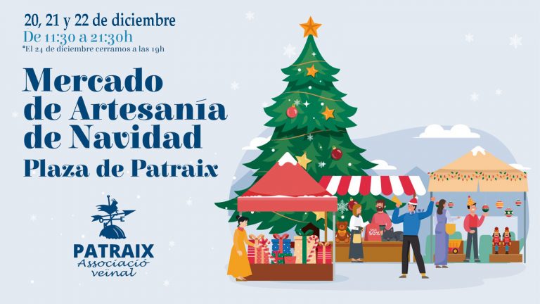 Mercado artesanal navideño en Patraix